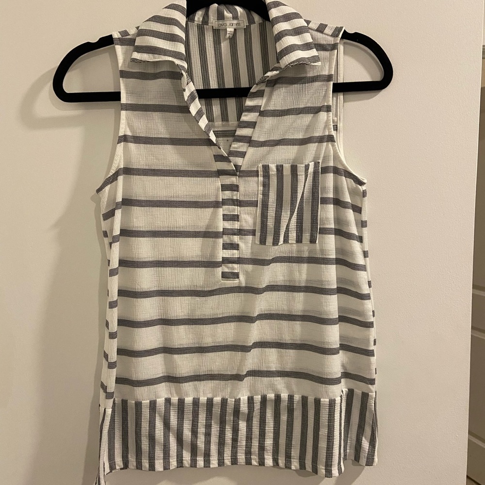 Linen collared blouse